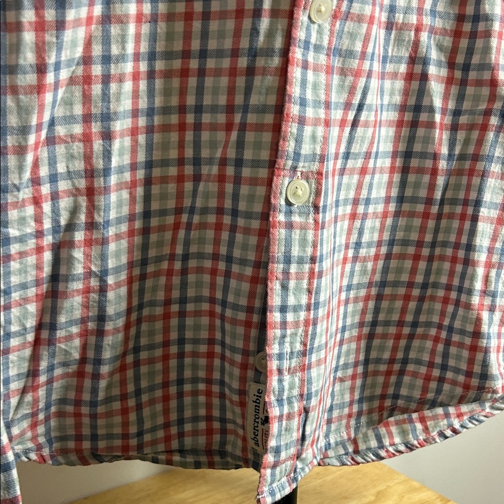 Abercrombie Kids Red and Blue Plaid Shirt - Picture 6 of 9